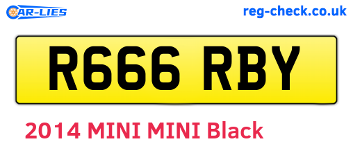 R666RBY are the vehicle registration plates.