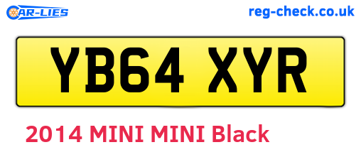 YB64XYR are the vehicle registration plates.