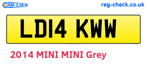 LD14KWW are the vehicle registration plates.