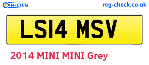 LS14MSV are the vehicle registration plates.