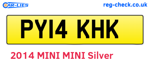 PY14KHK are the vehicle registration plates.