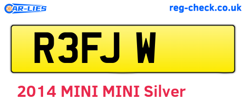 R3FJW are the vehicle registration plates.