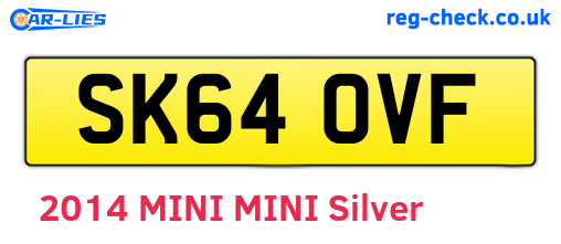SK64OVF are the vehicle registration plates.
