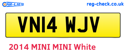 VN14WJV are the vehicle registration plates.