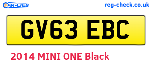 GV63EBC are the vehicle registration plates.