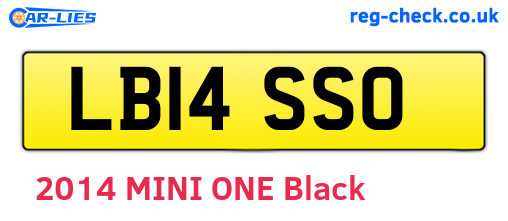 LB14SSO are the vehicle registration plates.