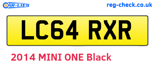 LC64RXR are the vehicle registration plates.