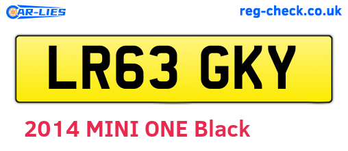 LR63GKY are the vehicle registration plates.