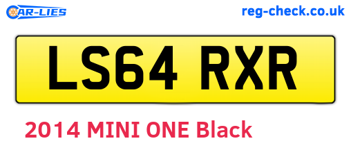 LS64RXR are the vehicle registration plates.