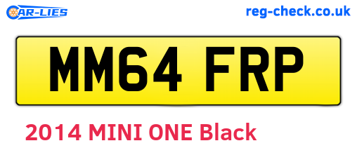 MM64FRP are the vehicle registration plates.