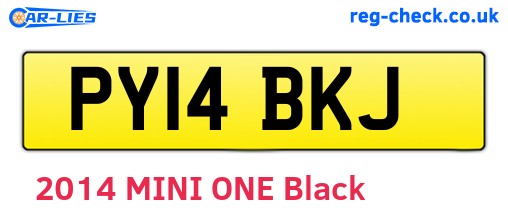 PY14BKJ are the vehicle registration plates.