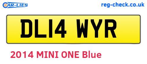 DL14WYR are the vehicle registration plates.
