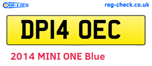 DP14OEC are the vehicle registration plates.