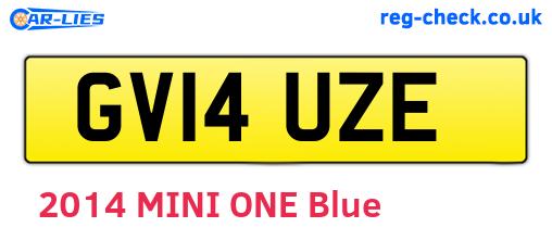 GV14UZE are the vehicle registration plates.
