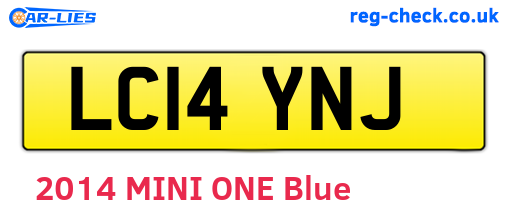LC14YNJ are the vehicle registration plates.