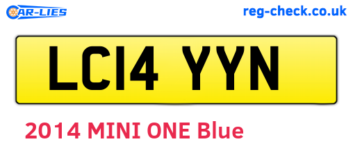 LC14YYN are the vehicle registration plates.