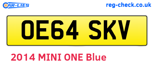 OE64SKV are the vehicle registration plates.