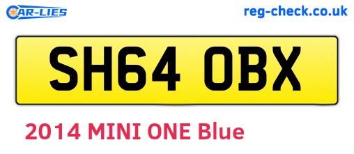 SH64OBX are the vehicle registration plates.