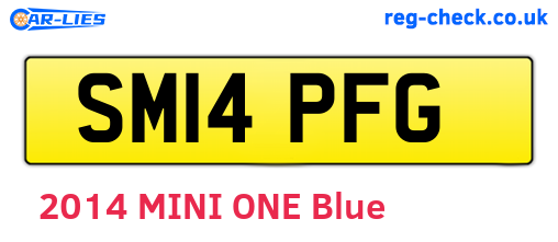 SM14PFG are the vehicle registration plates.
