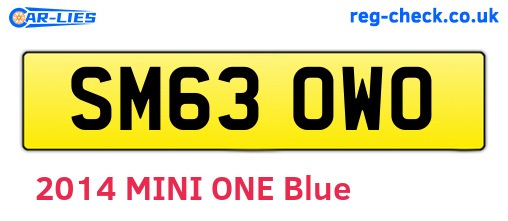 SM63OWO are the vehicle registration plates.