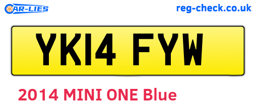 YK14FYW are the vehicle registration plates.