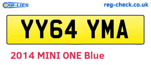 YY64YMA are the vehicle registration plates.