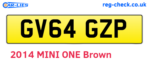 GV64GZP are the vehicle registration plates.