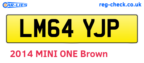 LM64YJP are the vehicle registration plates.