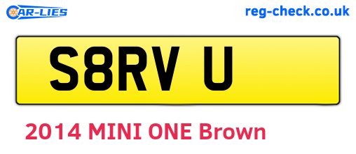 S8RVU are the vehicle registration plates.