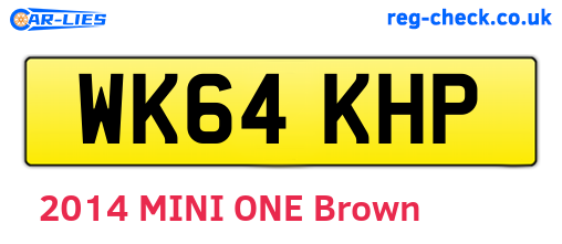 WK64KHP are the vehicle registration plates.