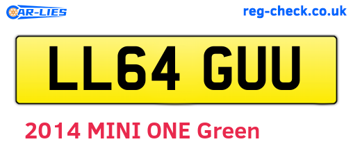 LL64GUU are the vehicle registration plates.
