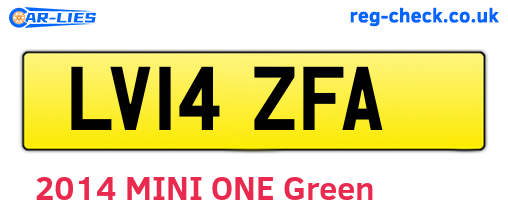 LV14ZFA are the vehicle registration plates.