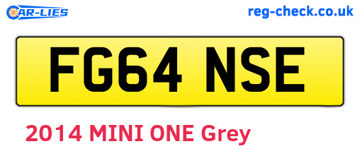 FG64NSE are the vehicle registration plates.