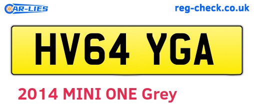 HV64YGA are the vehicle registration plates.