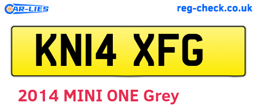 KN14XFG are the vehicle registration plates.