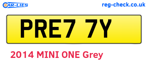 PRE77Y are the vehicle registration plates.