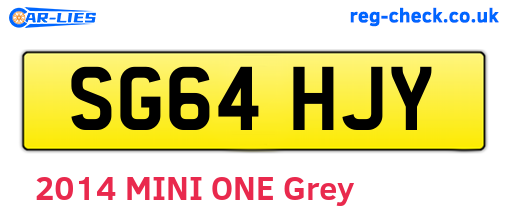 SG64HJY are the vehicle registration plates.