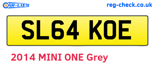 SL64KOE are the vehicle registration plates.