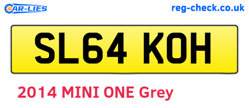 SL64KOH are the vehicle registration plates.