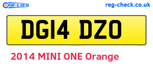 DG14DZO are the vehicle registration plates.