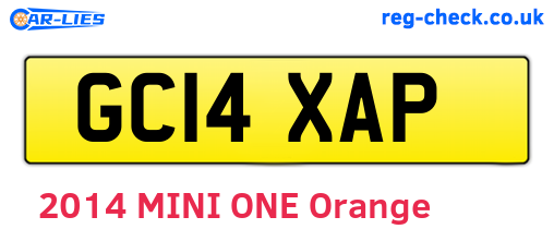 GC14XAP are the vehicle registration plates.