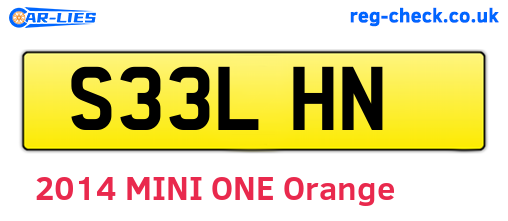 S33LHN are the vehicle registration plates.