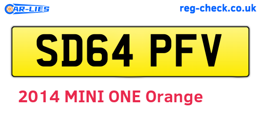 SD64PFV are the vehicle registration plates.