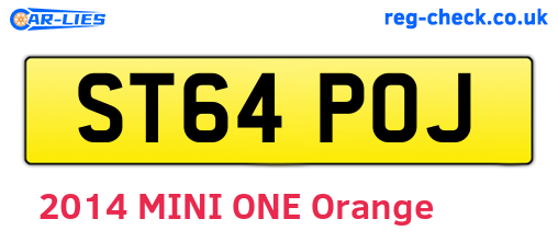 ST64POJ are the vehicle registration plates.