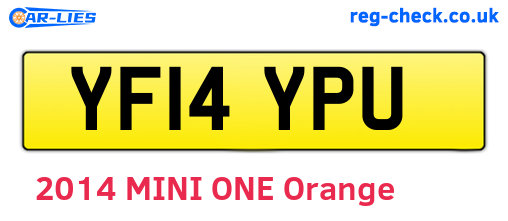 YF14YPU are the vehicle registration plates.