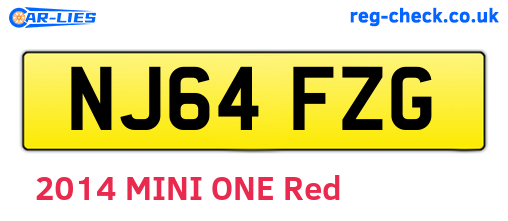 NJ64FZG are the vehicle registration plates.