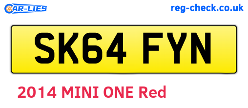 SK64FYN are the vehicle registration plates.