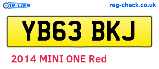 YB63BKJ are the vehicle registration plates.