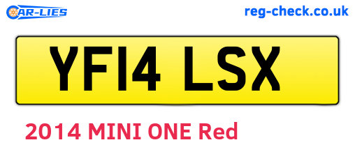 YF14LSX are the vehicle registration plates.