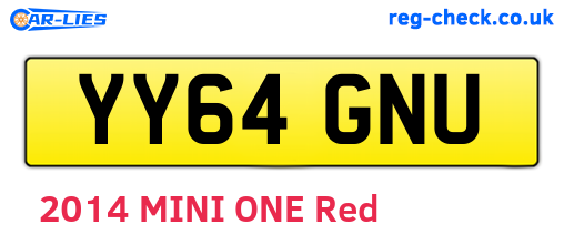 YY64GNU are the vehicle registration plates.